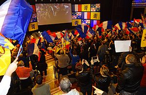Lille - Meeting de Marine Le Pen pour les élections régionales, le 30 novembre 2015 à Lille Grand Palais (39)