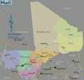 Mali regions map