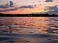 Manhasset Bay Moored Boat at Sunset 4
