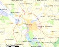 Map commune FR insee code 80001