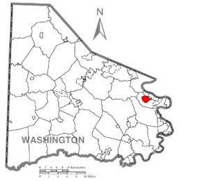 Location of Baidland in Washington County