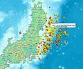 Map of Sendai Earthquake 2011