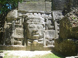 Mask Temple at Lamanai Belize
