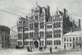 drawing of exterior of Victorian neo-gothic building