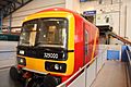 Mock up of a British Rail Class 325 cab at the National Railway Museum