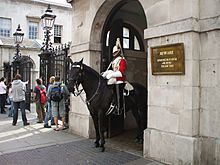 Mounted Household Cavalry at the House Guards
