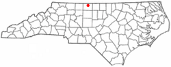 Location of Eden within North Carolina