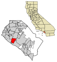Location of Costa Mesa in Orange County, California