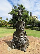 Peter Pan Statue, Queen's Gardens, Perth, January 2021 02.jpg