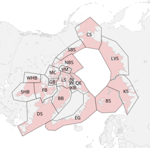 Polar bear subpopulation map