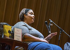 Roxane Gay in conversation with Rachel Zellars - Montreal - 2015 (cropped)
