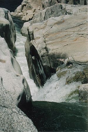 Rubicon River flowing through cataract to Hell Hole Reservoir