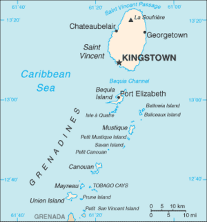 Saint Vincent and the Grenadines-CIA WFB Map