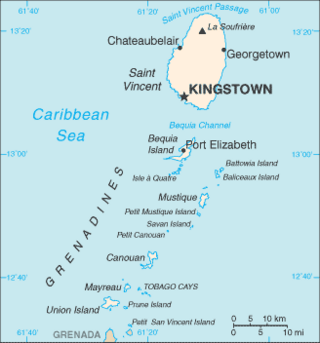 Saint Vincent and the Grenadines-CIA WFB Map