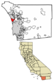 San Diego County California Incorporated and Unincorporated areas Encinitas Highlighted 0622678