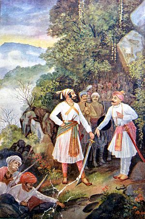 Shivaji Maharaj and Baji Prabhu at Pawan Khind