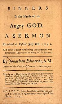 Sinners in the Hands of an Angry God by Jonathan Edwards 1741