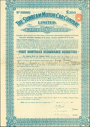 Sunbeam Motor Car Company Ltd 1919