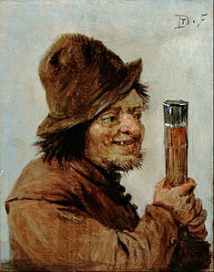 Teniers, David the younger - A Peasant holding a Glass - Google Art Project