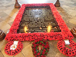 Tomb of the Unknown Warrior - Westminster Abbey - London, England - 9 Nov. 2010.jpg