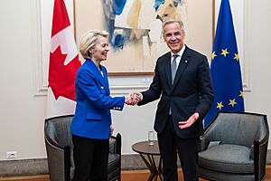 Ursula von der Leyen and Mark Carney