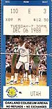 Utah Jazz at Golden State Warriors 1988-12-06 (ticket)