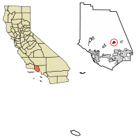 Location of Fillmore in Ventura County, California.