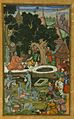 Zahir al-Din Muhammad Babur - Babur and His Warriors Visiting a Hindu Temple - Walters W59622B - Full Page (cropped)