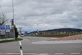 Kirchberg village from a nearby roundabout