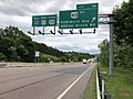 2019-05-17 12 38 23 View west along Interstate 68 and U.S. Route 40 and south along U.S. Route 220 (National Freeway) at Exit 44 (U.S. Route 40 Alternate-Baltimore Avenue, Willow Brook Road) in Cumberland, Allegany County, Maryland