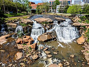 2024-4-12-Falls Park Waterfall Greenville South Carolina by Yousef AbdulHusain