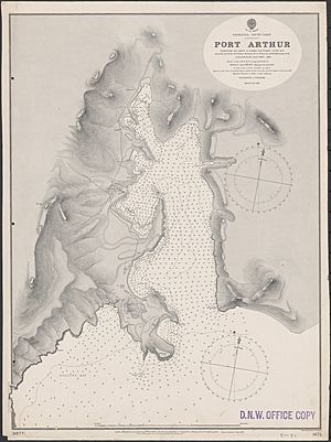 Admiralty Chart No 1475 Tasmania - South Coast. Port Arthur, Published 1893