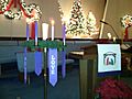 Advent Wreath on Christmas Eve (Broadway United Methodist Church)