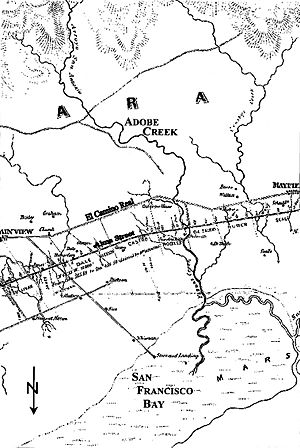 Allardt Map of 1862 Adobe Creek