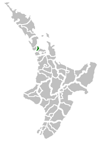 Auckland City's location in the North Island