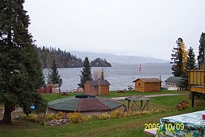 Babine Lake with huts (321870589)