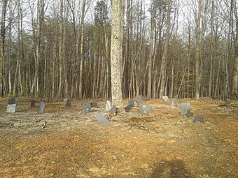 Buckingham slate markers at the Stanton Family Cemetery, Buckingham County, Virginia.jpg