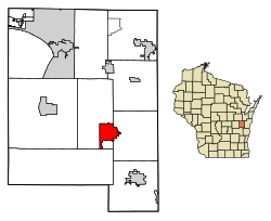 Location of Chilton in Calumet County, Wisconsin.