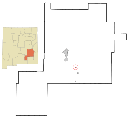 Location of Dexter, New Mexico
