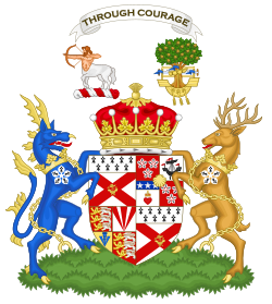 Coat of Arms of Cecil O'Bryen FitzMaurice, 8th Earl of Orkney.svg