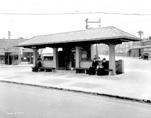 Comfort station at Westlake and Stewart, 1917