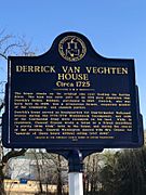 Derrick Van Veghten House, Finderne, NJ - information sign