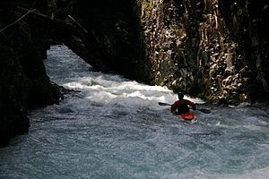East Fork Lewis River kayaker