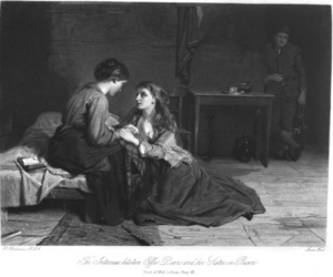 Effie and Jeannie Deans in prison, Robert Herdman, 1873.png