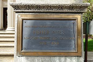Fisher Ames birthplace memorial - Norfolk County Registry of Deeds - Dedham Massachusetts - DSC04360