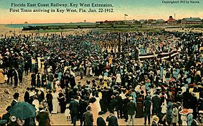Florida East Coast Railway first Key West Train 1912
