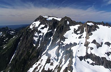 Glaciers mountain peaks aerial NPS Photo