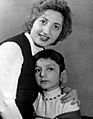 Googoosh at the age of 4 and her mother Nasrin Atashin