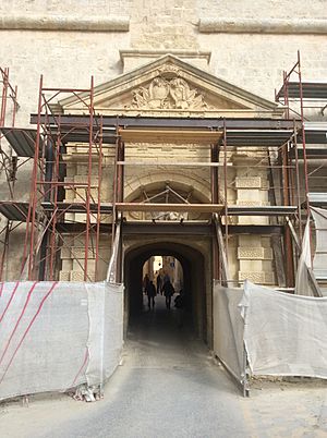Greeks' Gate during restoration 2015