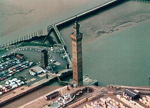 Grimsby Dock Tower (aerial view)
